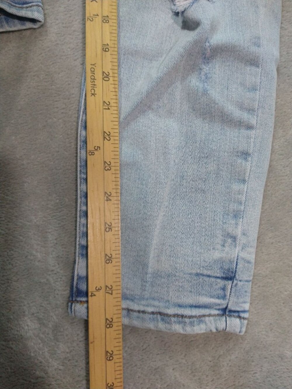 Judy Blue Jeans Womens 7/28 Denim Boyfriend Mid Rise Distressed Stretch - Picture 5 of 10